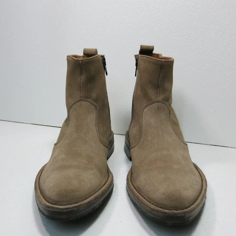 Irama Zippered Suede Leather Dress Boots Footwear Shoes Men's Botas Italy 41